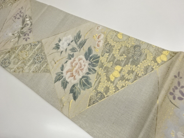 JAPANESE FUKURO OBI / WOVEN BALLOON FLOWER